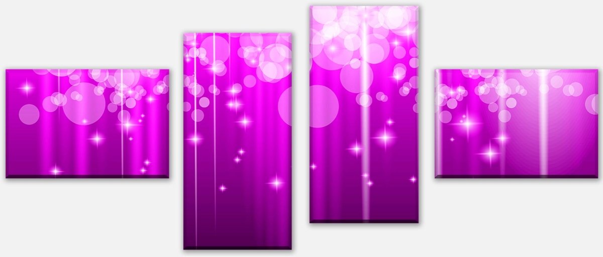 Leinwandbild Mehrteiler Pinker Lichterregen M0424 Leinwandbild Mehrteiler Pinker Lichterregen M0424