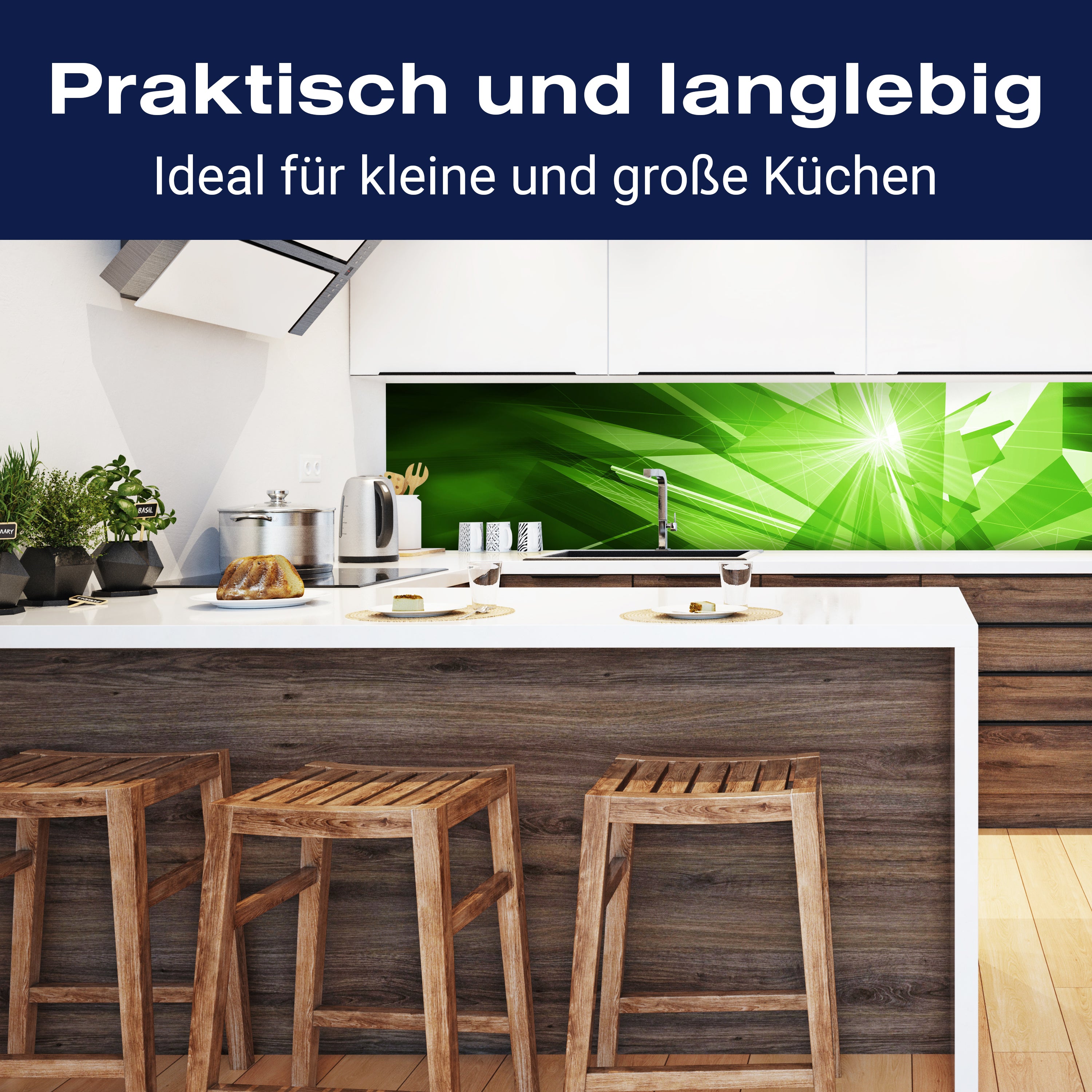 Küchenrückwand Grüne Dynamik M0425 entdecken - Bild 3 Küchenrückwand Grüne Dynamik M0425 entdecken - Bild 3