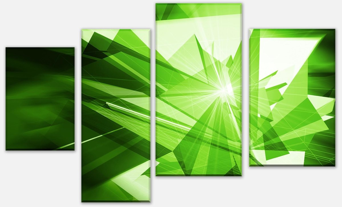 Leinwandbild Mehrteiler Grüne Dynamik M0425 Leinwandbild Mehrteiler Grüne Dynamik M0425