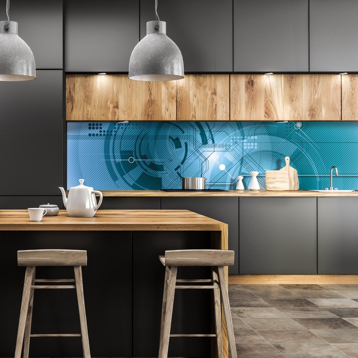 Küchenrückwand Abstrakt Technik 1 M0427 entdecken - Bild 1 Küchenrückwand Abstrakt Technik 1 M0427 entdecken - Bild 1