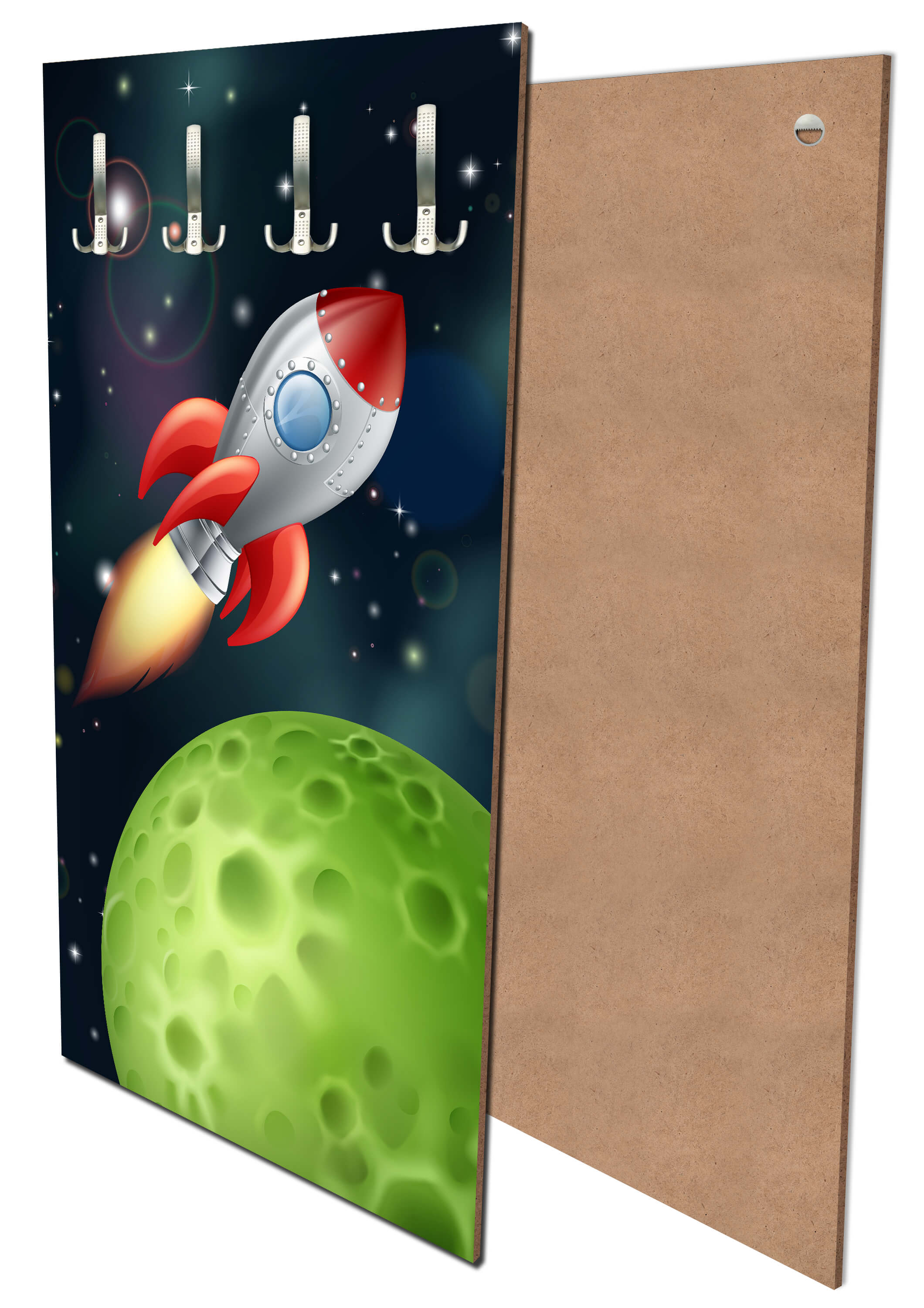 Garderobe Rakete im Weltall M0432 entdecken - Bild 1 Garderobe Rakete im Weltall M0432 entdecken - Bild 1