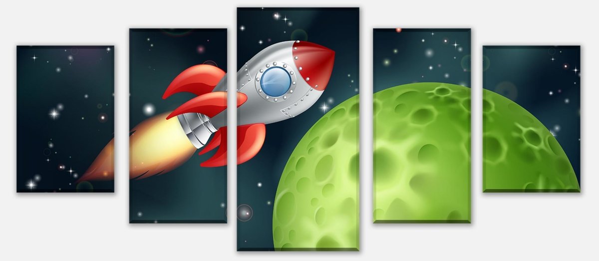 Leinwandbild Mehrteiler Rakete im Weltall M0432 entdecken - Bild 1 Leinwandbild Mehrteiler Rakete im Weltall M0432 entdecken - Bild 1