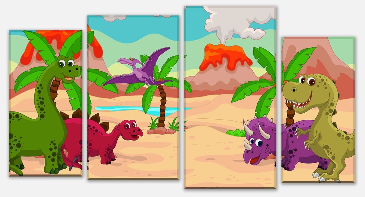 Leinwandbild Mehrteiler Dinosaurier M0433 Leinwandbild Mehrteiler Dinosaurier M0433