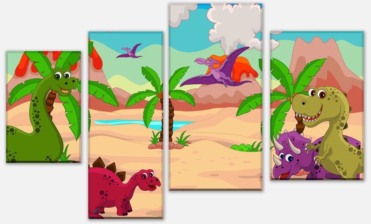 Leinwandbild Mehrteiler Dinosaurier M0433 Leinwandbild Mehrteiler Dinosaurier M0433