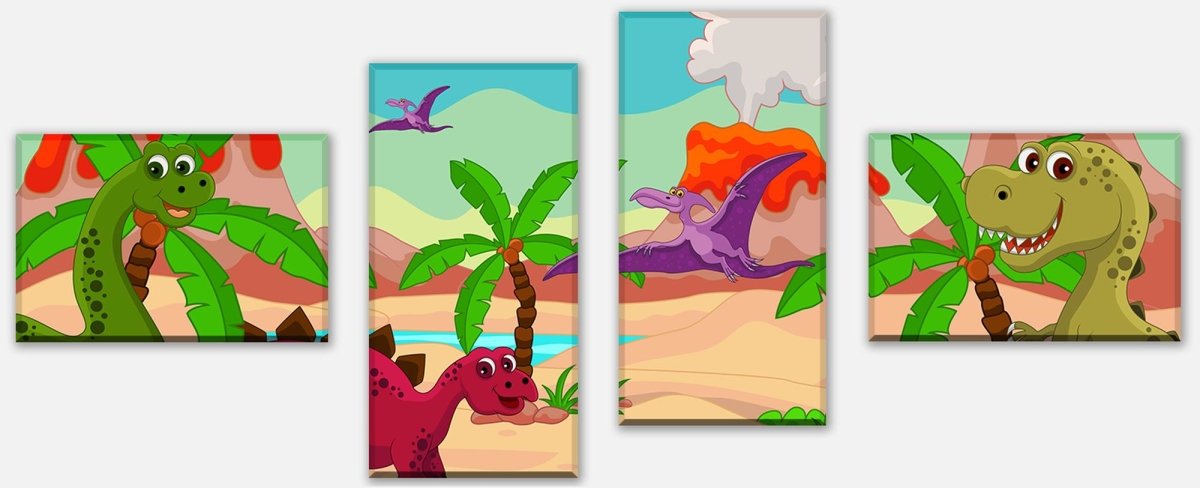 Leinwandbild Mehrteiler Dinosaurier M0433 Leinwandbild Mehrteiler Dinosaurier M0433