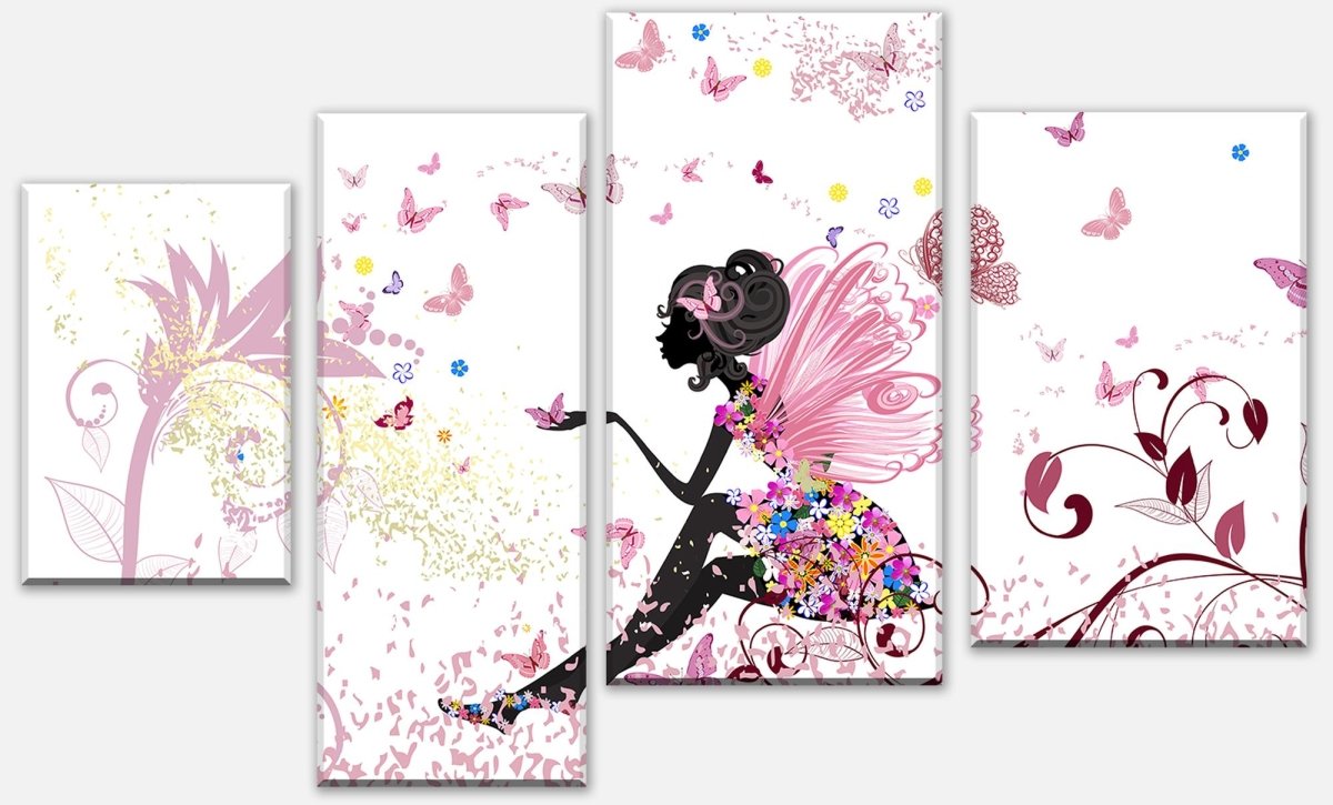 Leinwandbild Mehrteiler Schmetterlingselfe M0438 Leinwandbild Mehrteiler Schmetterlingselfe M0438