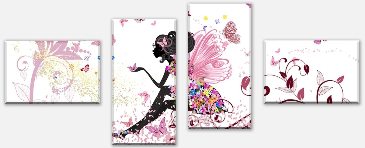 Leinwandbild Mehrteiler Schmetterlingselfe M0438 Leinwandbild Mehrteiler Schmetterlingselfe M0438