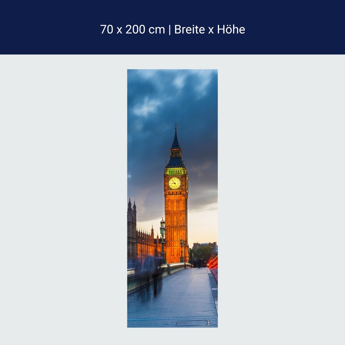 Duschwand Big Ben bei Nacht M0443 Duschwand Big Ben bei Nacht M0443