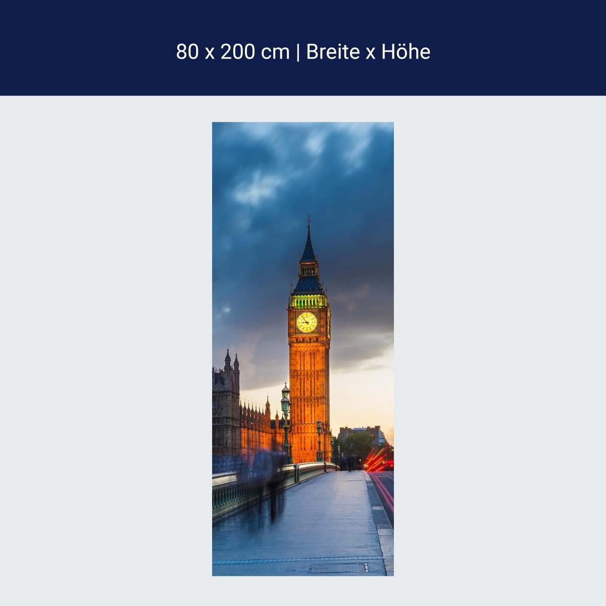 Duschwand Big Ben bei Nacht M0443 Duschwand Big Ben bei Nacht M0443