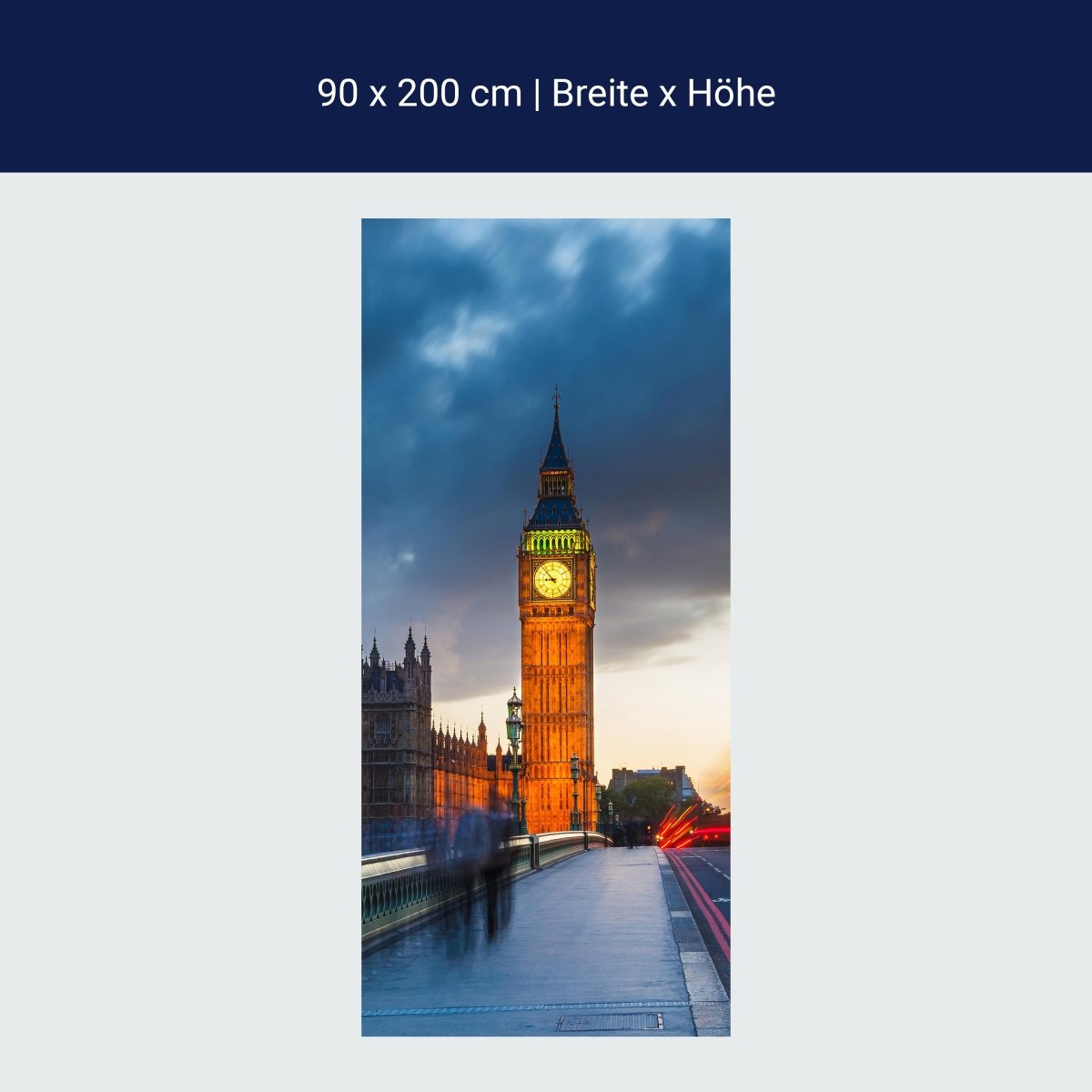 Duschwand Big Ben bei Nacht M0443 Duschwand Big Ben bei Nacht M0443