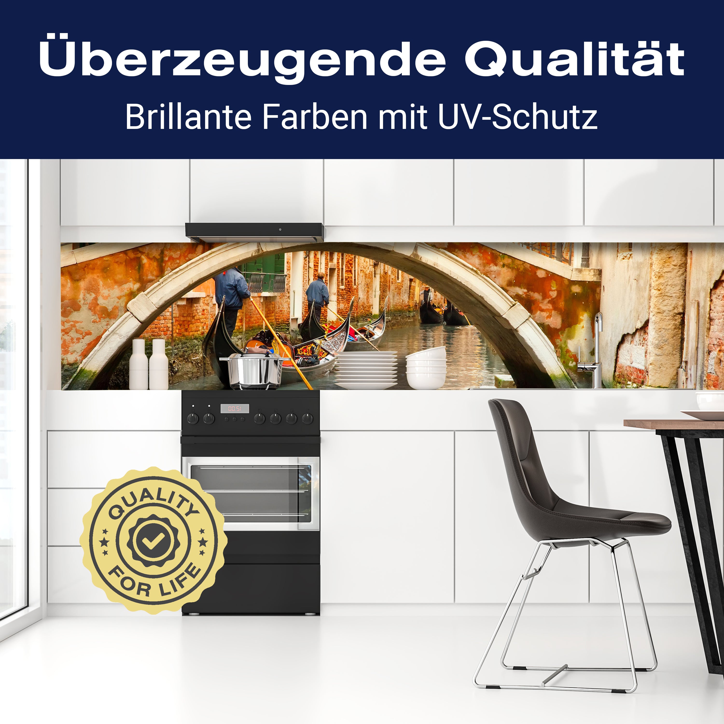 Küchenrückwand Gondeln in Venedig M0446 entdecken - Bild 2 Küchenrückwand Gondeln in Venedig M0446 entdecken - Bild 2