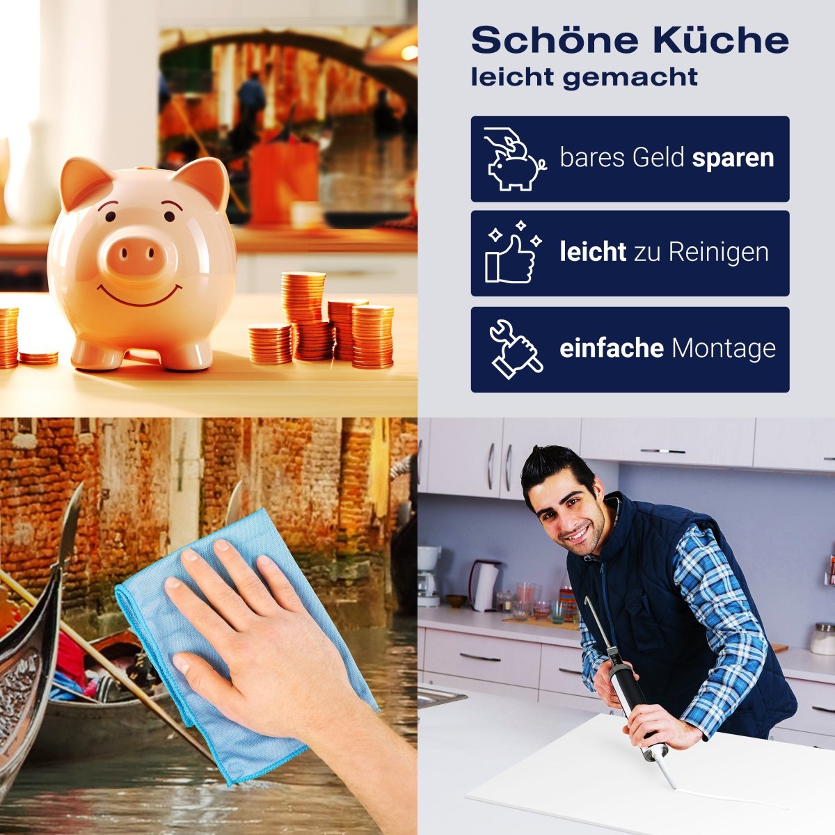 Küchenrückwand Gondeln in Venedig M0446 entdecken - Bild 7 Küchenrückwand Gondeln in Venedig M0446 entdecken - Bild 7