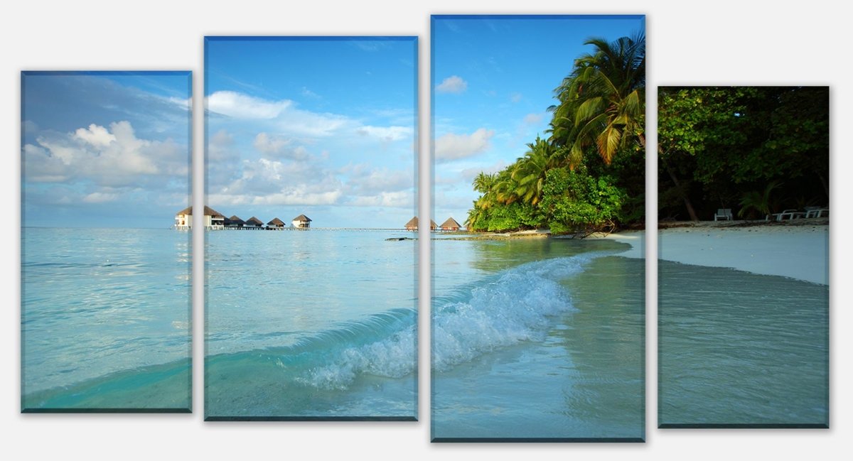 Leinwandbild Mehrteiler Maledivenstrand M0453 Leinwandbild Mehrteiler Maledivenstrand M0453
