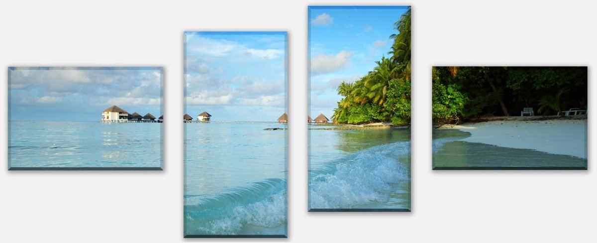 Leinwandbild Mehrteiler Maledivenstrand M0453 Leinwandbild Mehrteiler Maledivenstrand M0453