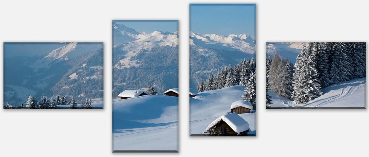 Leinwandbild Mehrteiler Winterwanderung M0455 Leinwandbild Mehrteiler Winterwanderung M0455