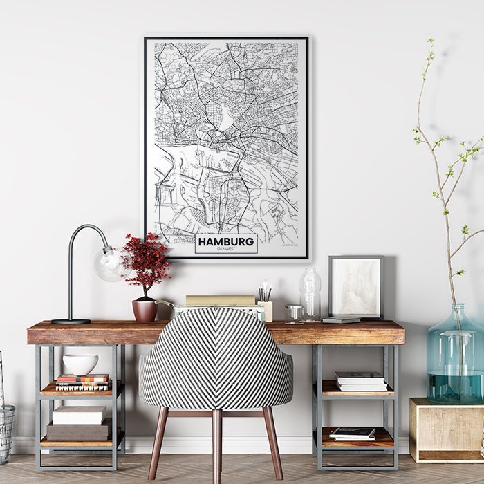 Leinwandbild Stadt Karte, Hochformat M0457 kaufen - Bild 2 Leinwandbild Stadt Karte, Hochformat M0457 kaufen - Bild 2