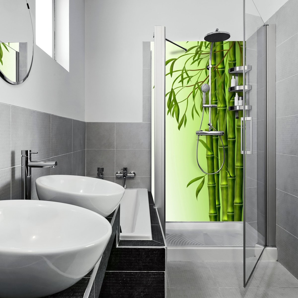 Duschwand Bambuszweige M0461 entdecken - Bild 1 Duschwand Bambuszweige M0461 entdecken - Bild 1