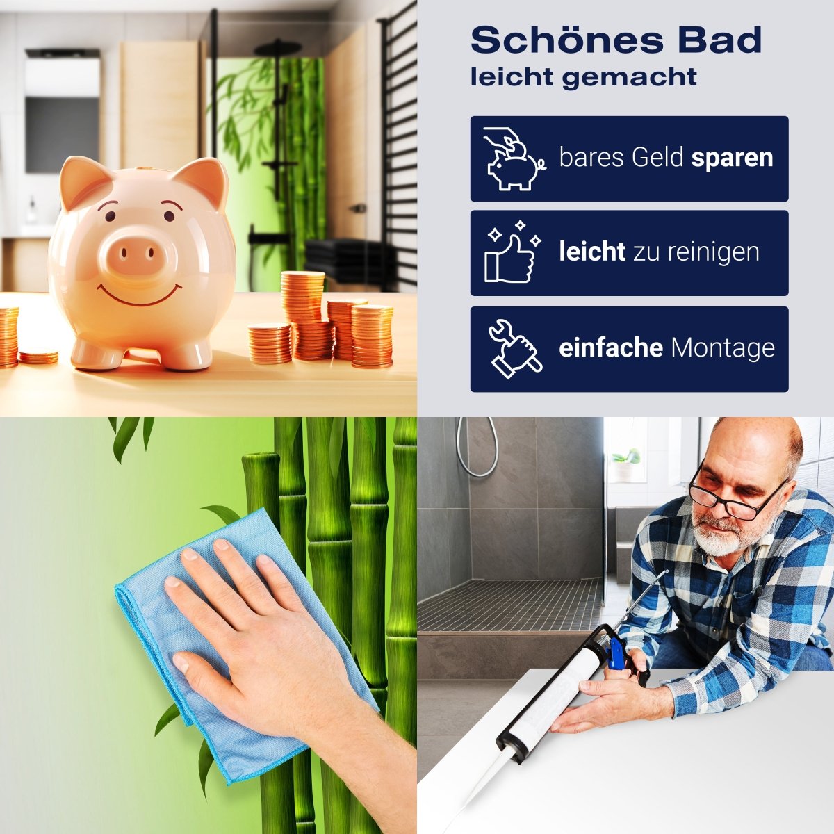 Duschwand Bambuszweige M0461 entdecken - Bild 7 Duschwand Bambuszweige M0461 entdecken - Bild 7