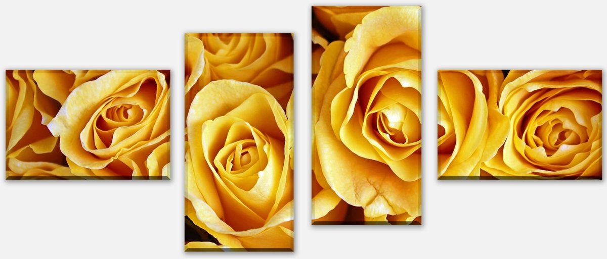 Leinwandbild Mehrteiler Gelbe Rosen M0462 Leinwandbild Mehrteiler Gelbe Rosen M0462