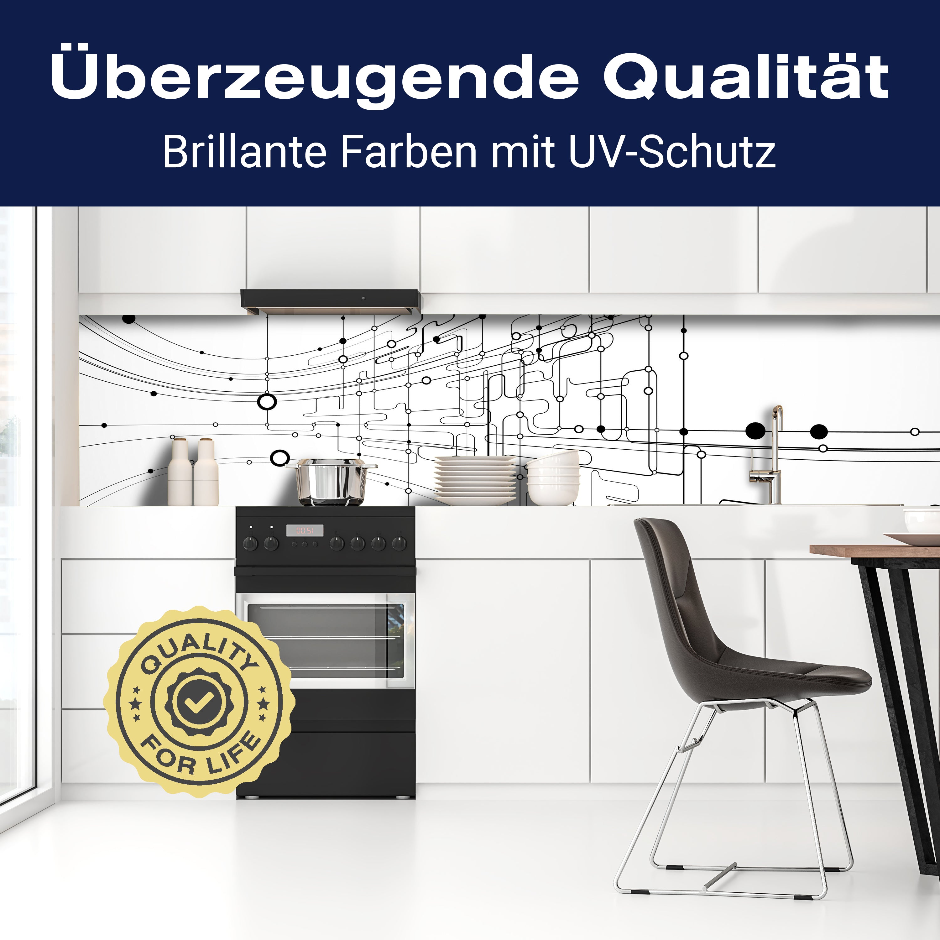 Küchenrückwand Abstrakte Verbindungen M0463 entdecken - Bild 2 Küchenrückwand Abstrakte Verbindungen M0463 entdecken - Bild 2