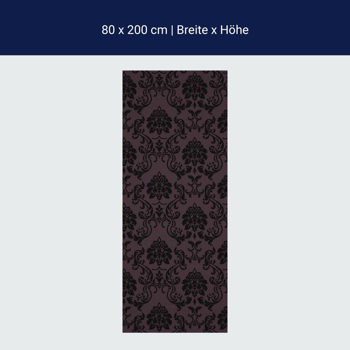 Duschwand Barockmuster Schwarz M0464 Duschwand Barockmuster Schwarz M0464