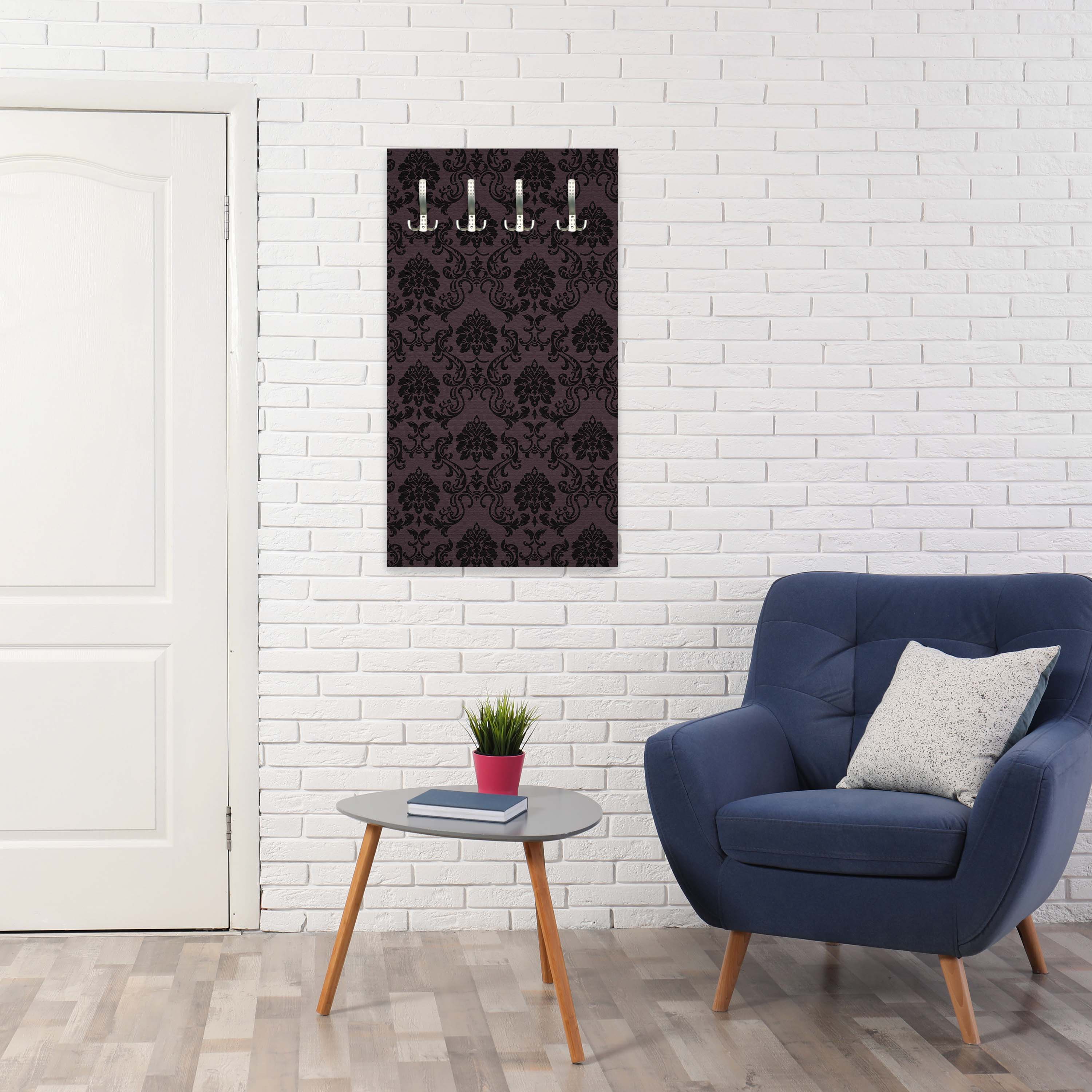 Garderobe Barockmuster Schwarz M0464 entdecken - Bild 2 Garderobe Barockmuster Schwarz M0464 entdecken - Bild 2