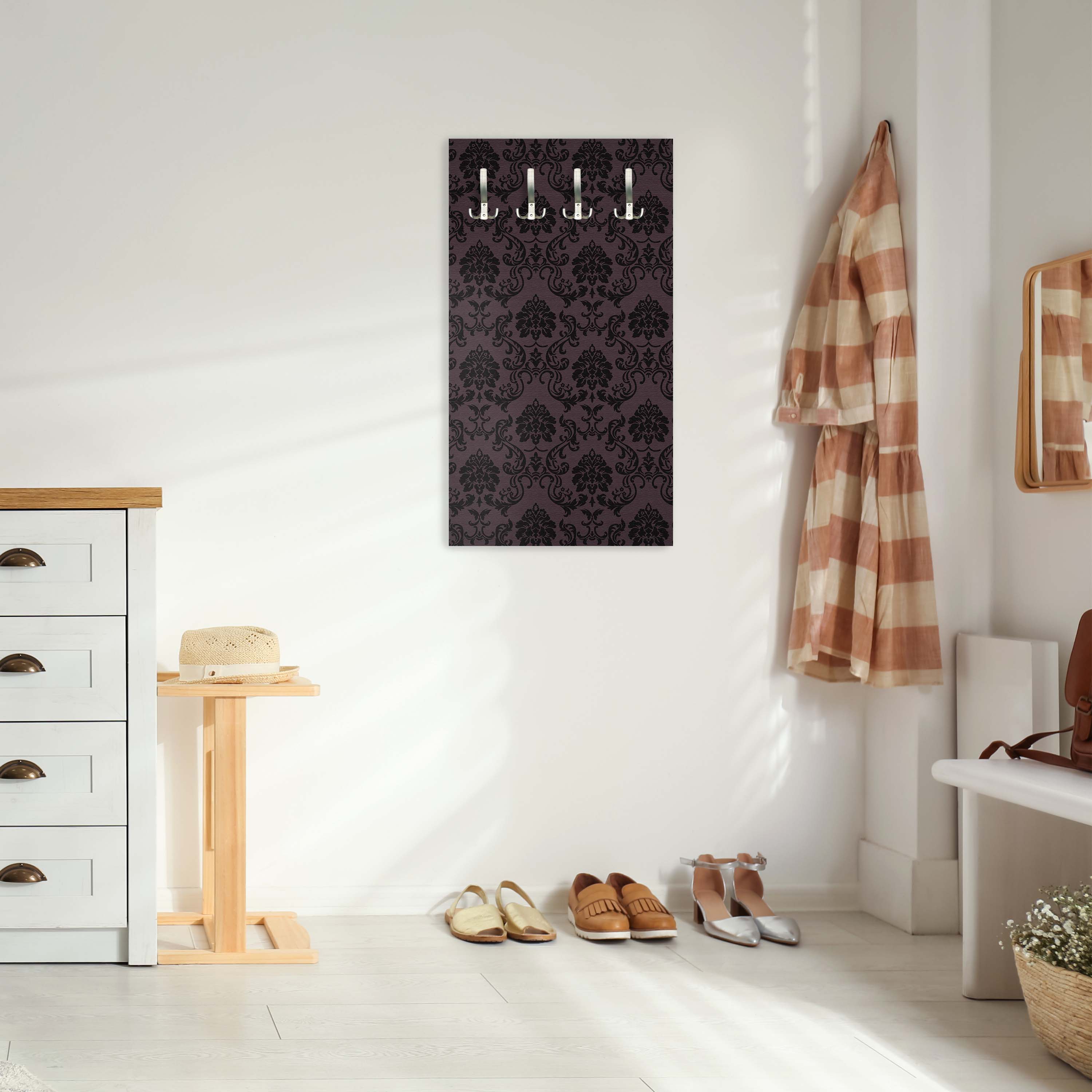 Garderobe Barockmuster Schwarz M0464 entdecken - Bild 5 Garderobe Barockmuster Schwarz M0464 entdecken - Bild 5