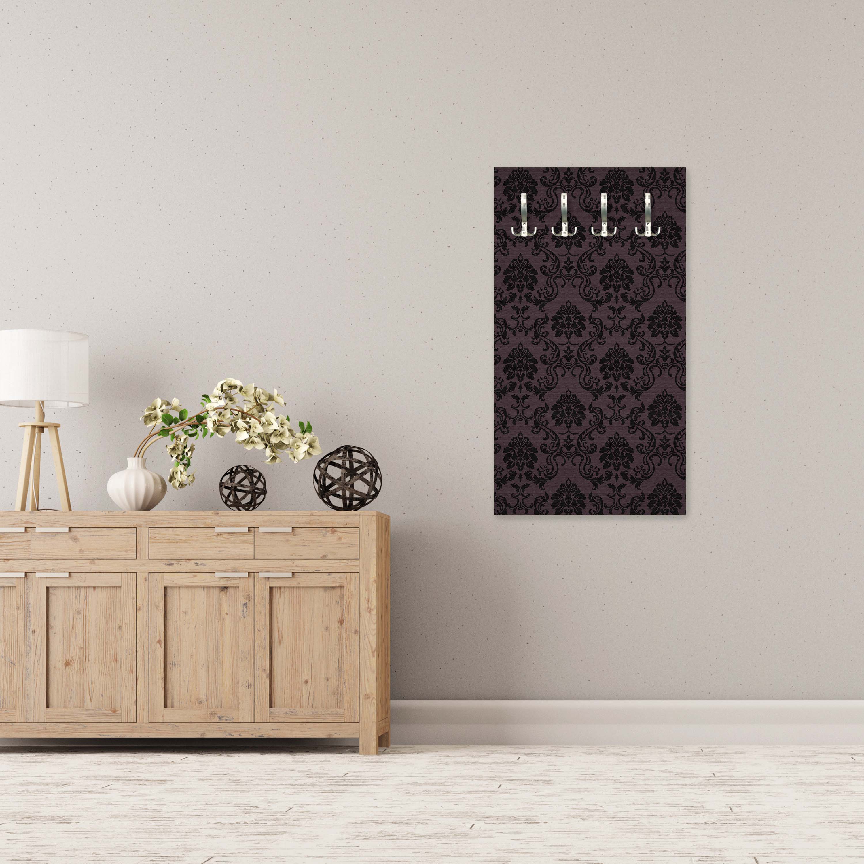 Garderobe Barockmuster Schwarz M0464 entdecken - Bild 6 Garderobe Barockmuster Schwarz M0464 entdecken - Bild 6