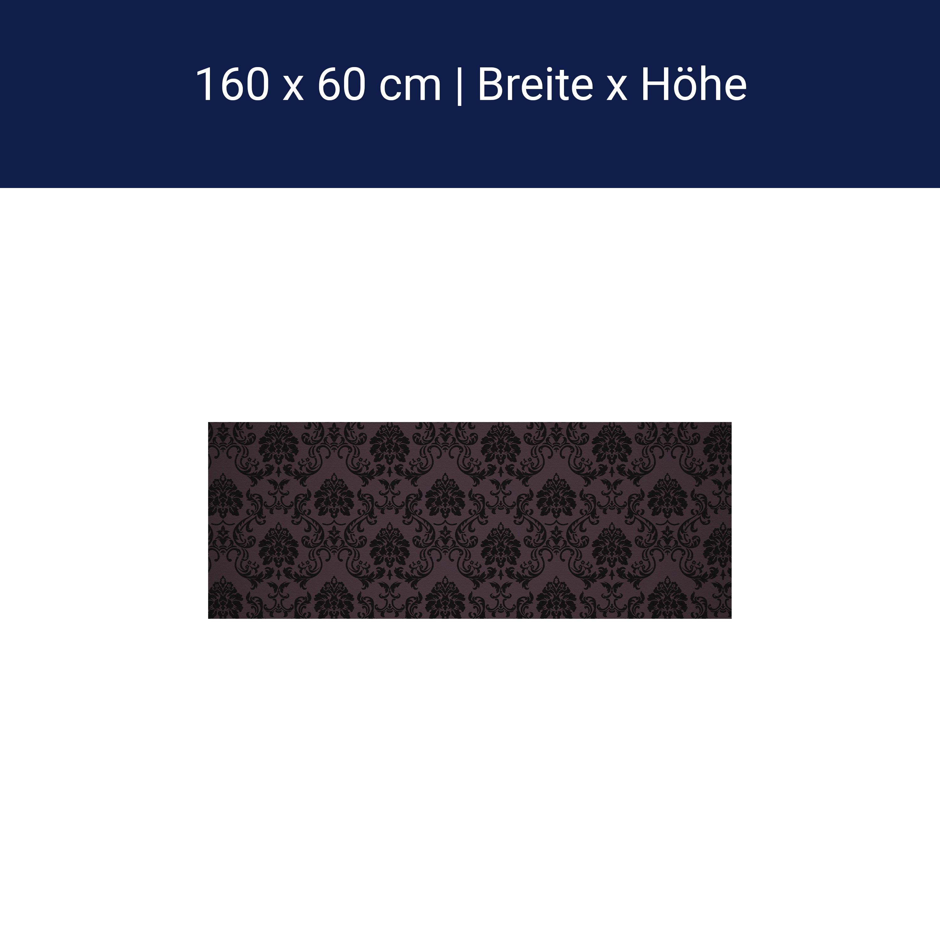 Küchenrückwand Barockmuster Schwarz M0464 Küchenrückwand Barockmuster Schwarz M0464