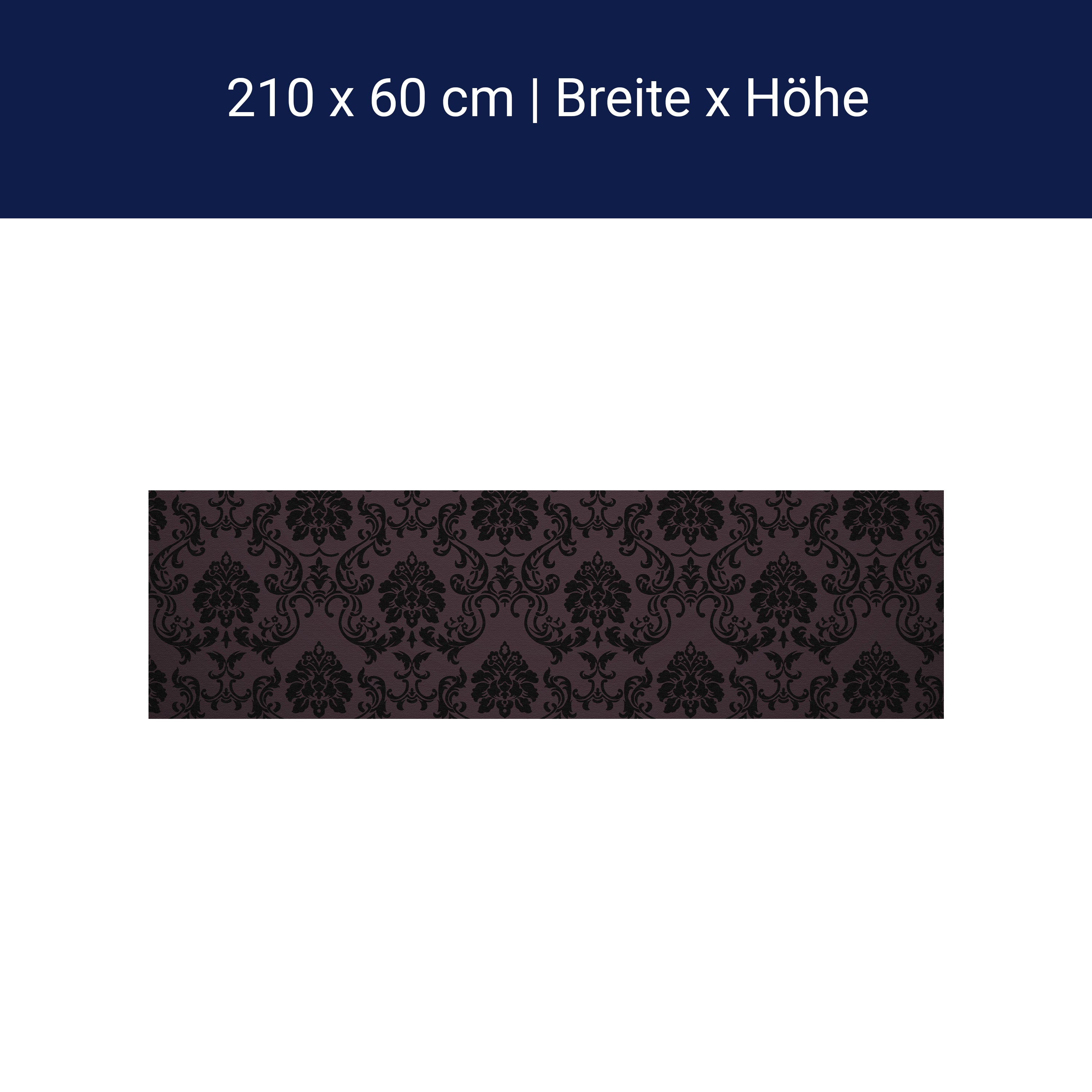 Küchenrückwand Barockmuster Schwarz M0464 Küchenrückwand Barockmuster Schwarz M0464