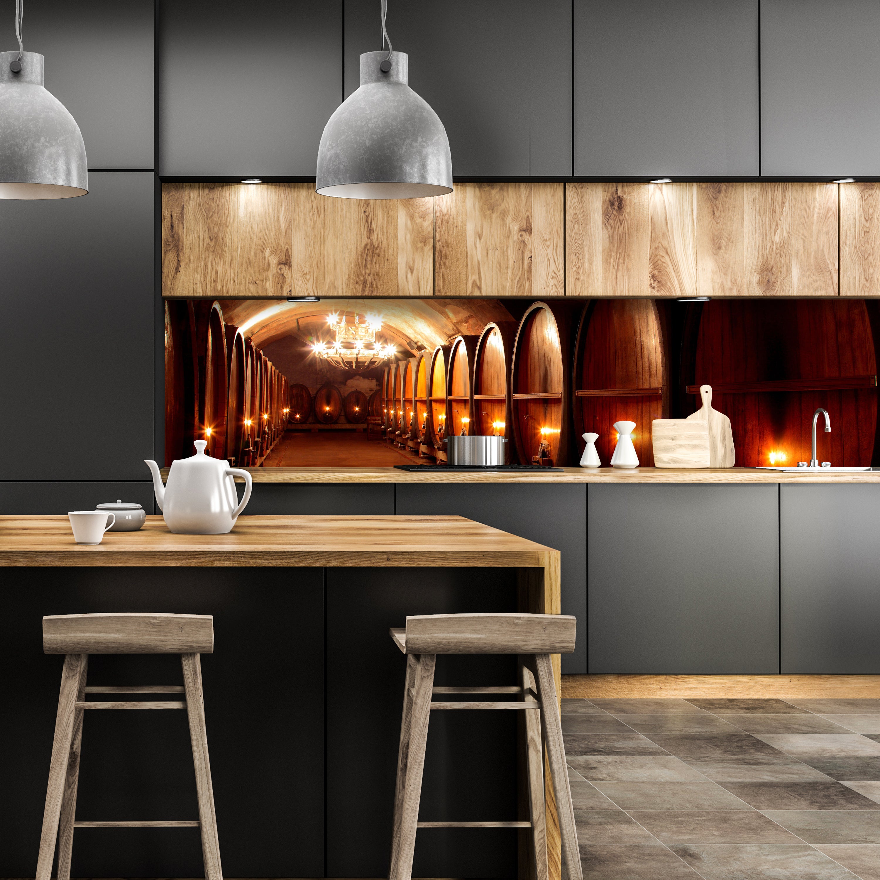 Küchenrückwand Weinkeller M0467 entdecken - Bild 1 Küchenrückwand Weinkeller M0467 entdecken - Bild 1