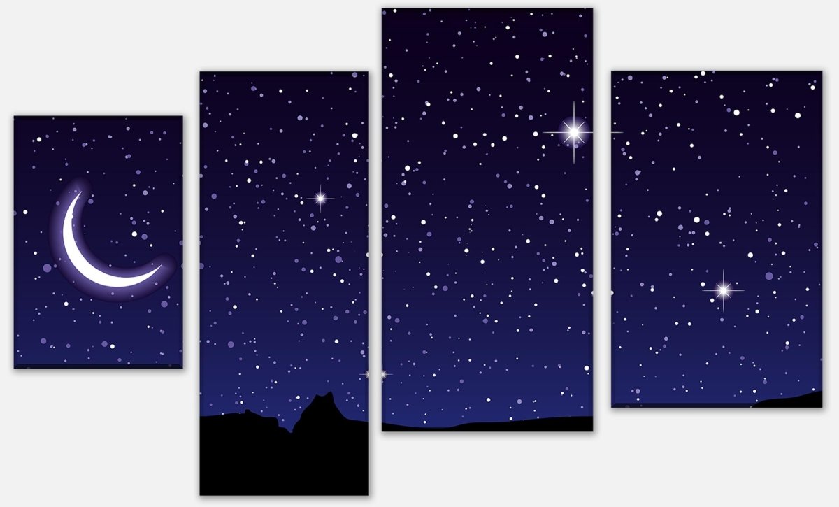 Leinwandbild Mehrteiler Sternennacht M0470 Leinwandbild Mehrteiler Sternennacht M0470