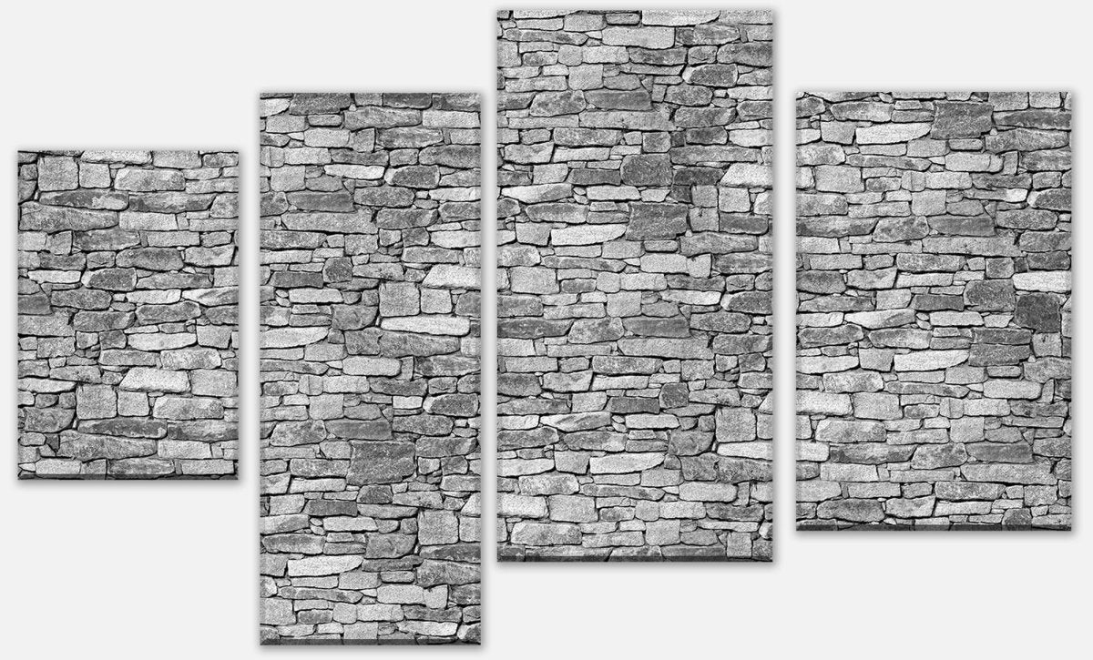 Leinwandbild Mehrteiler Natursteinmauer Grau M0472 Leinwandbild Mehrteiler Natursteinmauer Grau M0472