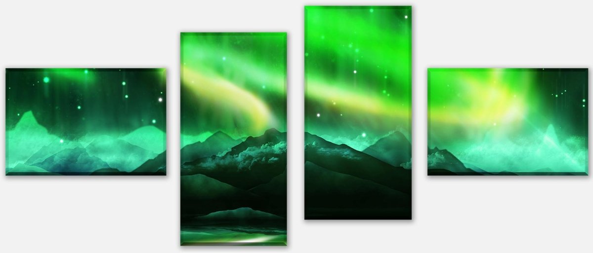 Leinwandbild Mehrteiler Grünes Nordlicht M0475 Leinwandbild Mehrteiler Grünes Nordlicht M0475