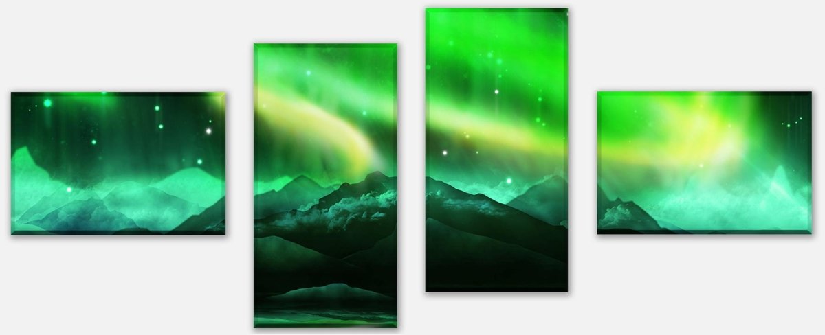 Leinwandbild Mehrteiler Grünes Nordlicht M0475 Leinwandbild Mehrteiler Grünes Nordlicht M0475