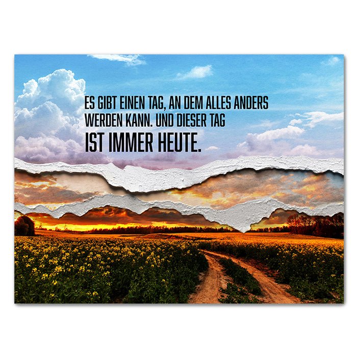 Leinwandbild Heute ist alles Anders Querformat M0485 kaufen - Bild 1 Leinwandbild Heute ist alles Anders Querformat M0485 kaufen - Bild 1