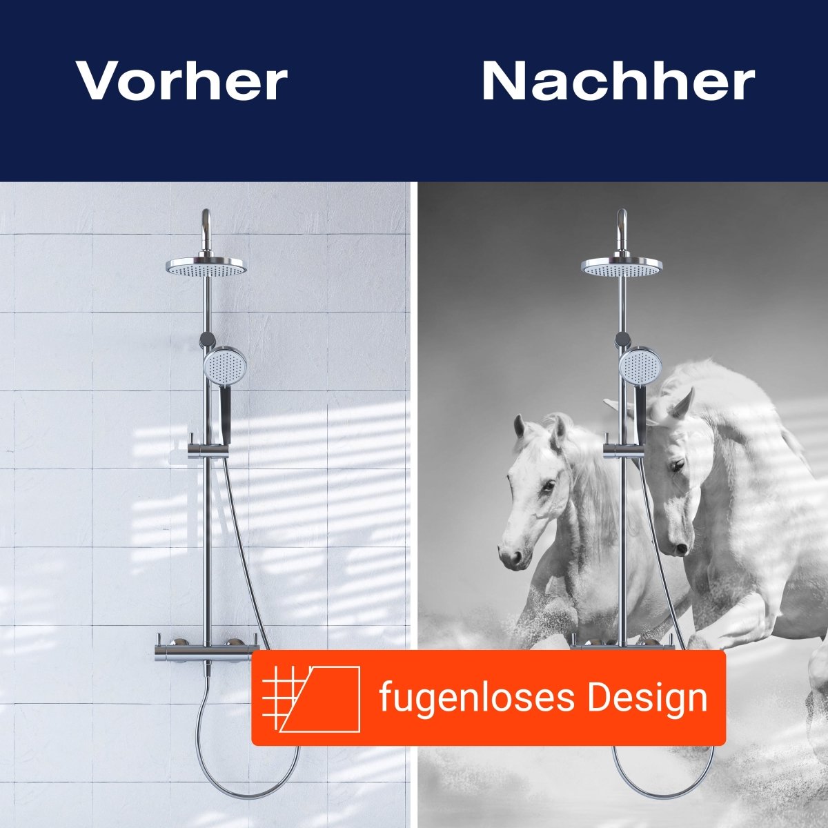 Duschwand weiße Traumpferde M0489 entdecken - Bild 9 Duschwand weiße Traumpferde M0489 entdecken - Bild 9