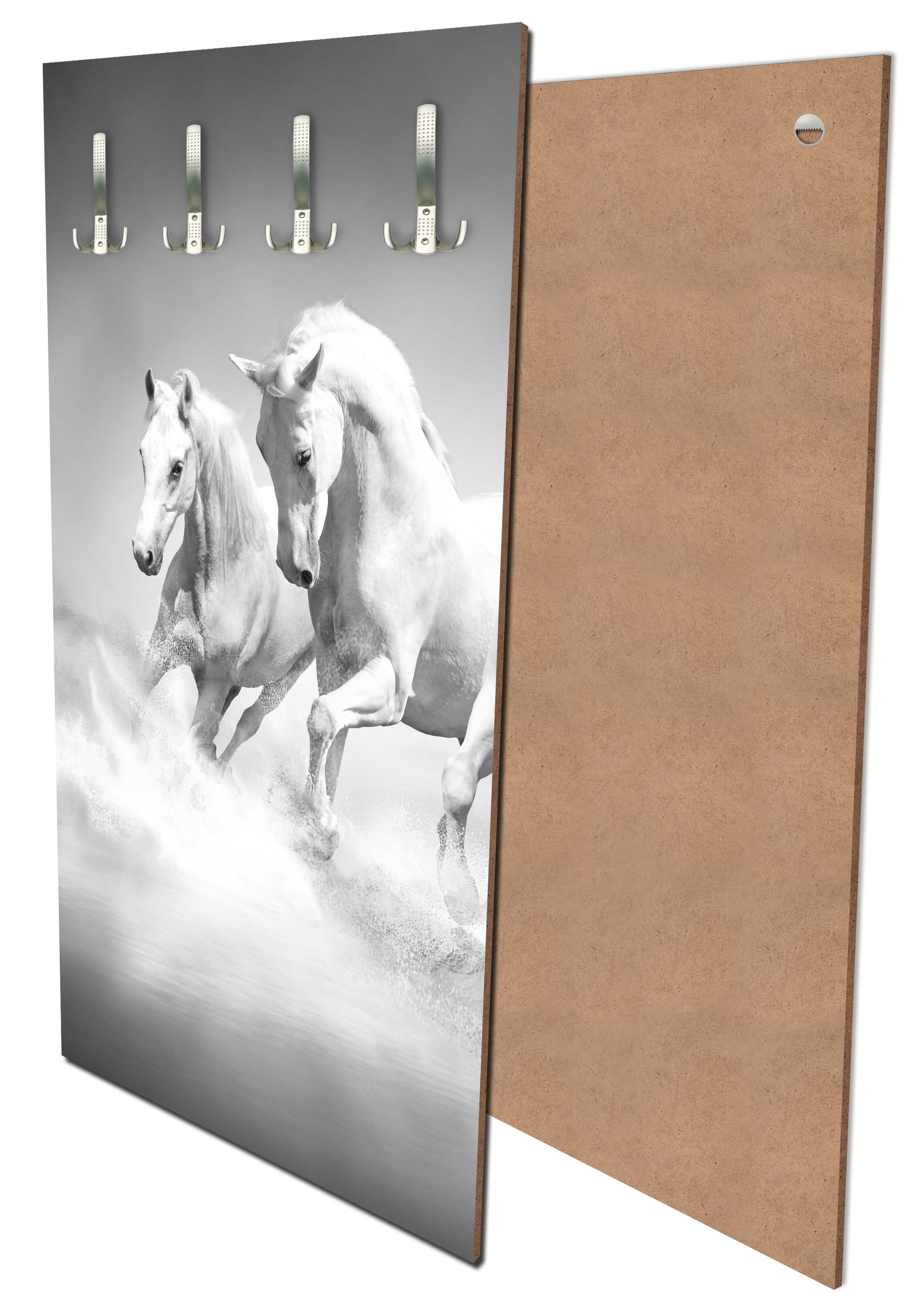 Garderobe weiße Traumpferde M0489 entdecken - Bild 1 Garderobe weiße Traumpferde M0489 entdecken - Bild 1