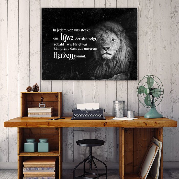Leinwandbild In jedem steckt ein Löwe Querformat M0492 kaufen - Bild 3 Leinwandbild In jedem steckt ein Löwe Querformat M0492 kaufen - Bild 3