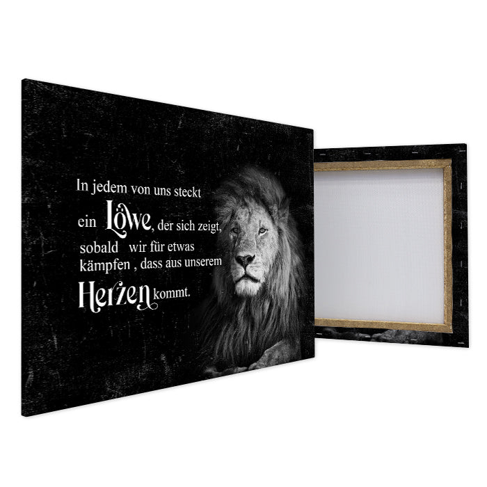 Leinwandbild In jedem steckt ein Löwe Querformat M0492 kaufen - Bild 4 Leinwandbild In jedem steckt ein Löwe Querformat M0492 kaufen - Bild 4