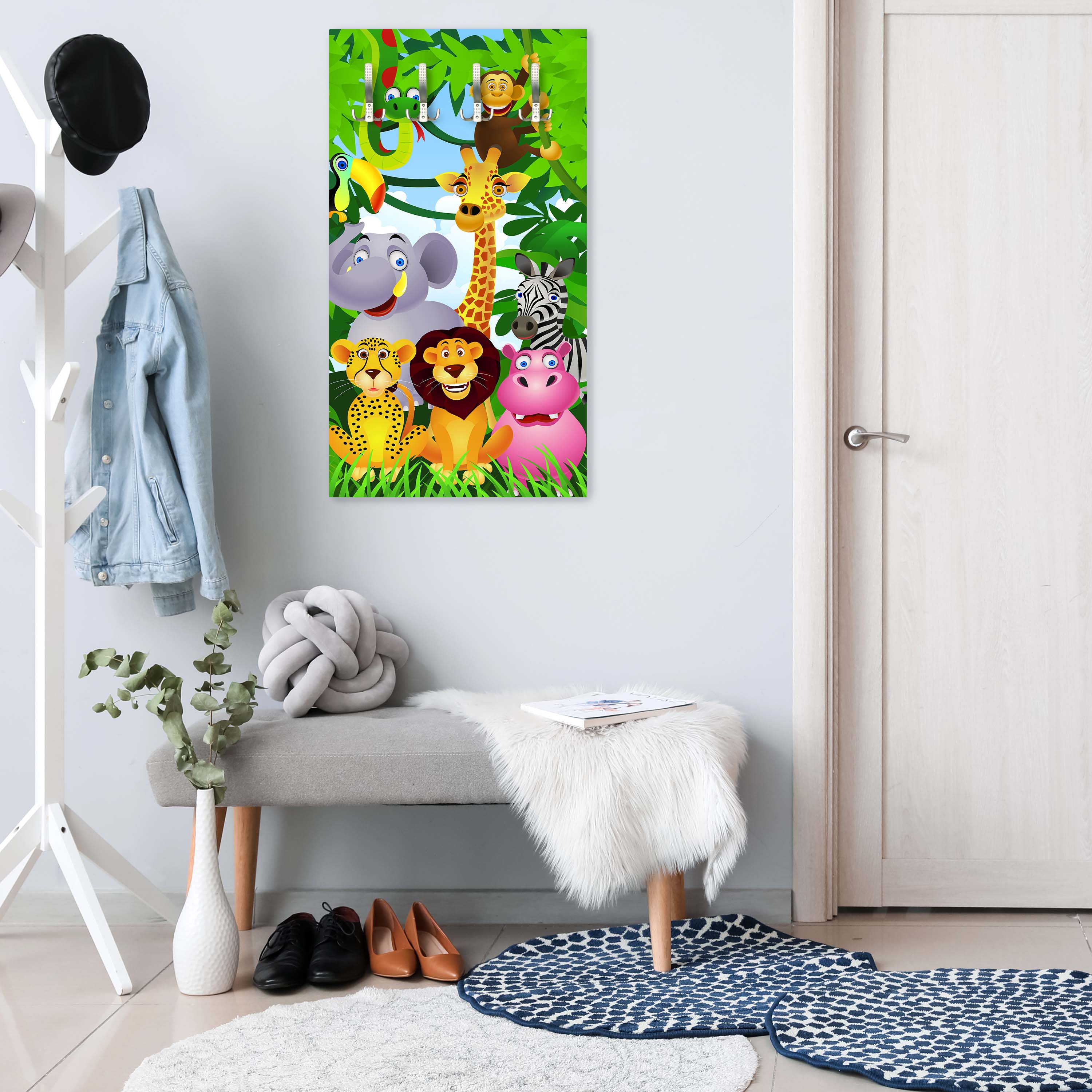 Garderobe Dschungelfreunde M0496 entdecken - Bild 3 Garderobe Dschungelfreunde M0496 entdecken - Bild 3