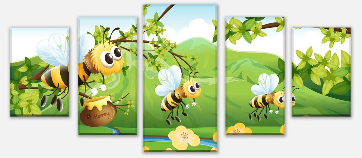 Leinwandbild Mehrteiler Honigbienen M0497 entdecken - Bild 1 Leinwandbild Mehrteiler Honigbienen M0497 entdecken - Bild 1