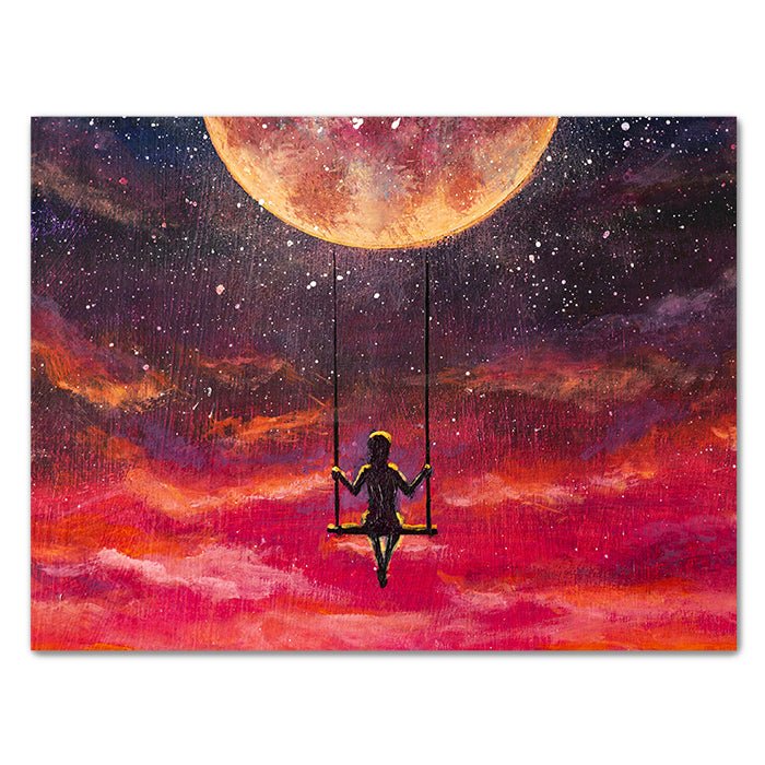 Leinwandbild Malerei Mond Querformat M0499 kaufen - Bild 1 Leinwandbild Malerei Mond Querformat M0499 kaufen - Bild 1