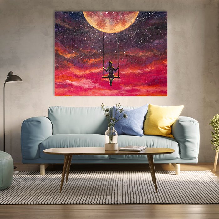 Leinwandbild Malerei Mond Querformat M0499 kaufen - Bild 3 Leinwandbild Malerei Mond Querformat M0499 kaufen - Bild 3