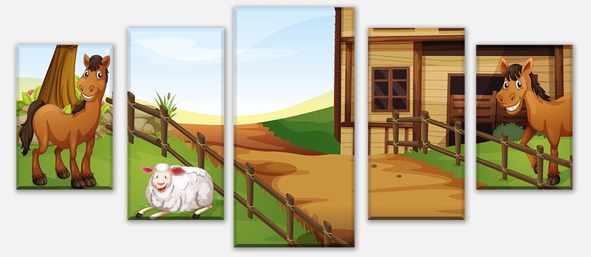 Leinwandbild Mehrteiler Pferdefarm M0501 entdecken - Bild 1 Leinwandbild Mehrteiler Pferdefarm M0501 entdecken - Bild 1
