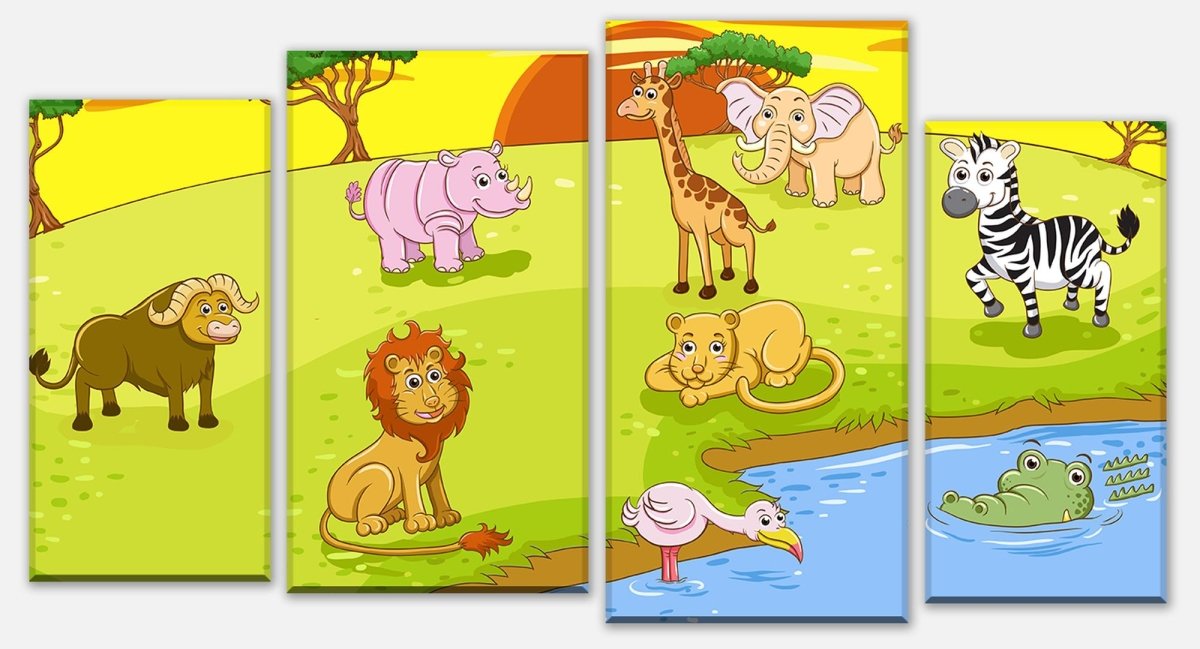 Leinwandbild Mehrteiler Safari M0504 Leinwandbild Mehrteiler Safari M0504