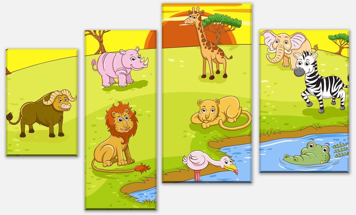 Leinwandbild Mehrteiler Safari M0504 Leinwandbild Mehrteiler Safari M0504