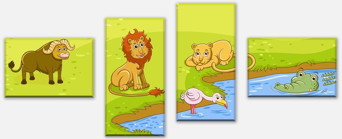 Leinwandbild Mehrteiler Safari M0504 Leinwandbild Mehrteiler Safari M0504