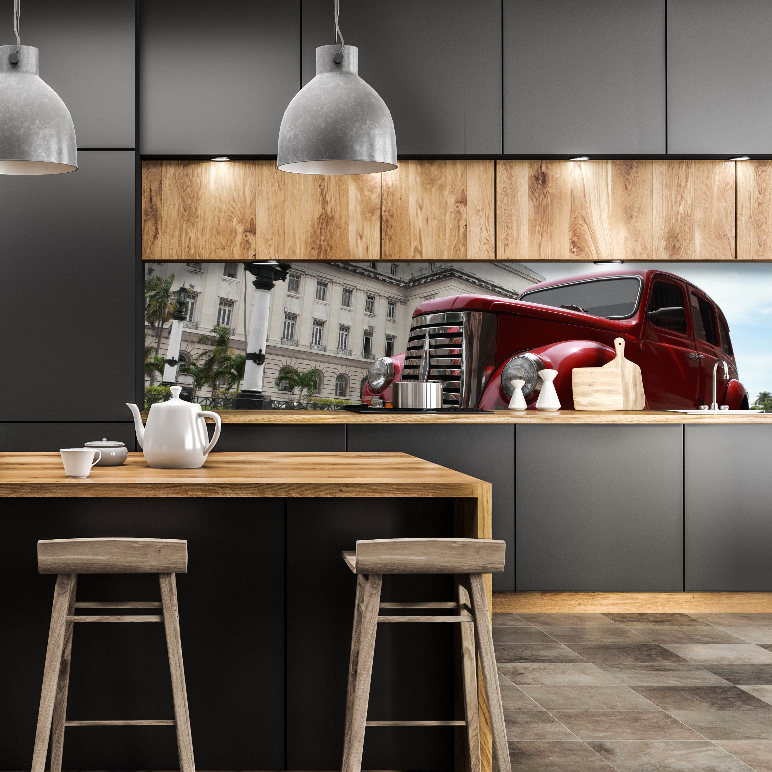 Küchenrückwand Oldtimer M0513 entdecken - Bild 1 Küchenrückwand Oldtimer M0513 entdecken - Bild 1