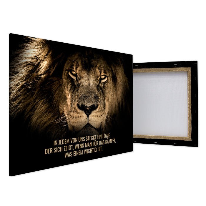 Leinwandbild In jedem steckt ein Löwe Querformat M0513 kaufen - Bild 4 Leinwandbild In jedem steckt ein Löwe Querformat M0513 kaufen - Bild 4